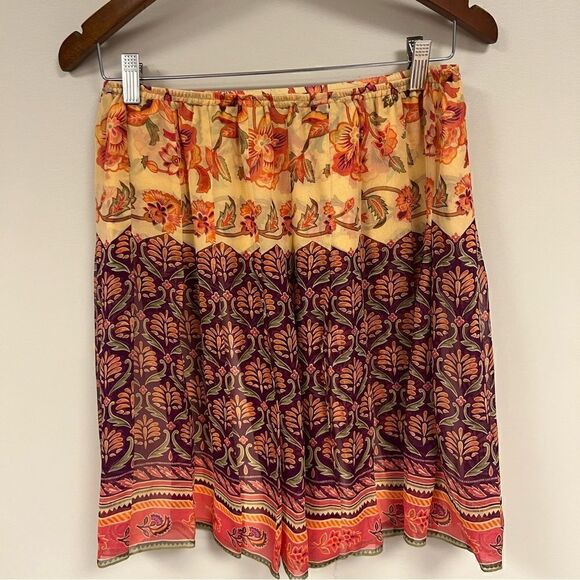 Ellen Tracy midi silk pleated skirt. Size M - Picture 4 of 6